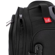 Чемодан Travelite Cabin Black S exp на 2 колесах, черный