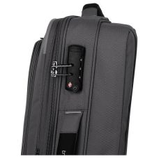 Валіза Travelite Skaii Anthracite S exp на 2 колесах, сіра