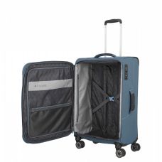 Чемодан Travelite Skaii Blue M exp на 4 колесах, синий