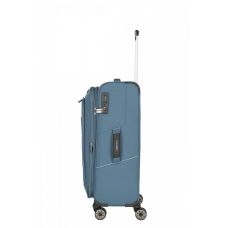 Чемодан Travelite Skaii Blue M exp на 4 колесах, синий