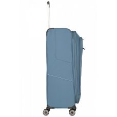 Чемодан Travelite Skaii Blue L exp на 4 колесах, синий