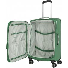 Чемодан Travelite Miigo Green L exp на 4 колесах, зеленый