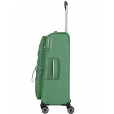 Чемодан Travelite Miigo Green L exp на 4 колесах, зеленый