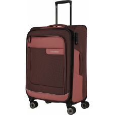 Валіза Travelite Viia Rose M exp на 4 колесах, рожева