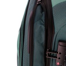 Чемодан Travelite Viia Green M exp на 4 колесах, зеленый