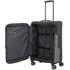 Чемодан Travelite Viia Anthracite L exр на 4 колесах, серый