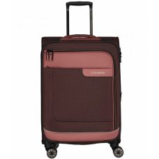 Валіза Travelite Viia Rose L exр на 4 колесах, рожева