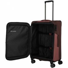Валіза Travelite Viia Rose L exр на 4 колесах, рожева