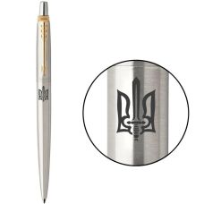 Ручка кулькова Parker Jotter Stainless Steel GT BP Тризуб ОУН у подар.коробці