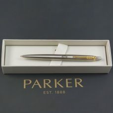 Ручка шариковая Parker Jotter Stainless Steel GT BP Трезубец ЗСУ в подар.коробке