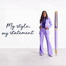 Ручка шариковая Waterman Hemisphere Colour Blocking Purple GT BP в подар.футляре