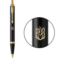 Ручка кулькова Parker IM Black GT BP Тризуб вогненний в подар.коробці