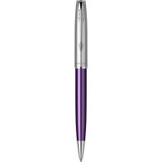 Ручка кулькова Parker Sonnet Essentials Metal & Violet Lacquer CT BP в подар.футлярі