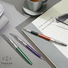 Ручка кулькова Parker Sonnet Essentials Metal & Violet Lacquer CT BP в подар.футлярі