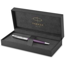 Ручка кулькова Parker Sonnet Essentials Metal & Violet Lacquer CT BP в подар.футлярі