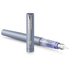 Ручка перьевая Parker Vector XL Metallic Silver Blue CT FP F в подар.коробке