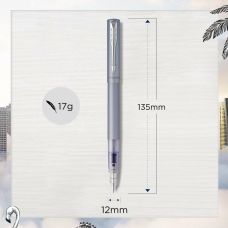 Ручка перьевая Parker Vector XL Metallic Silver Blue CT FP F в подар.коробке