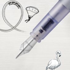 Ручка перьевая Parker Vector XL Metallic Silver Blue CT FP F в подар.коробке
