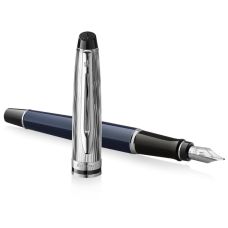 Ручка перьевая Waterman Expert L’Essence du Bleu PT FP F в подар.футляре