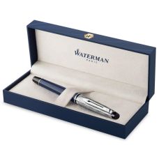 Ручка перьевая Waterman Expert L’Essence du Bleu PT FP F в подар.футляре