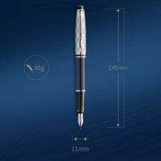 Ручка перьевая Waterman Expert L’Essence du Bleu PT FP F в подар.футляре