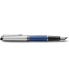 Ручка перьевая Waterman Expert Deluxe Metallic Blue CT FP F в подар.футляре
