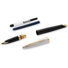 Ручка перова Waterman Carene Deluxe Black/silver FP F