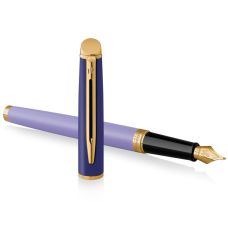 Ручка перова Waterman Hemisphere Colour Blocking Purple GT FP F у подар.футлярі