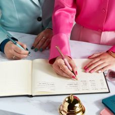 Ручка перова Waterman Hemisphere Colour Blocking Pink GT FP F у подар.футлярі