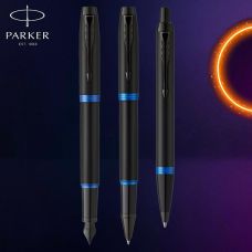 Ручка перьевая Parker IM Professionals Vibrant Rings Marine Blue BT FP F в подар.коробке