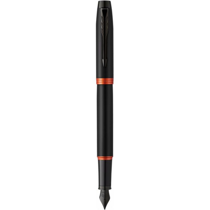 Ручка перьевая Parker IM Professionals Vibrant Rings Flame Orange BT FP F в подар.коробке