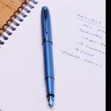 Ручка перьевая Parker IM Professionals Monochrome Blue FP F в подар.футляре