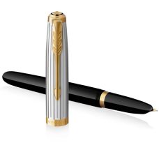 Ручка перьевая Parker Parker 51 Premium Black GT FP F в подар.футляре