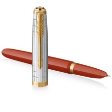 Ручка перьевая Parker Parker 51 Premium Rage Red GT FP F в подар.футляре