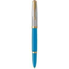 Ручка перова Parker Parker 51 Premium Turquoise GT FP F в подар.футлярі