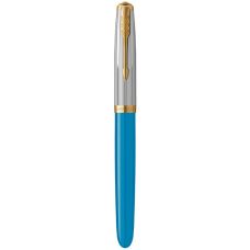 Ручка перова Parker Parker 51 Premium Turquoise GT FP F в подар.футлярі