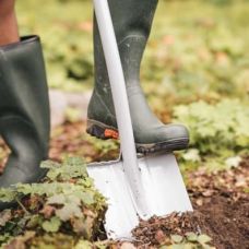 Лопата Fiskars Xact із закругленим лезом телескопічна (1066732)