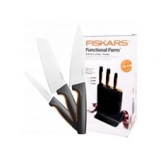 Набор кухонных ножей с пластиковым блоком Fiskars Functional Form ™ 3 шт (1057555)