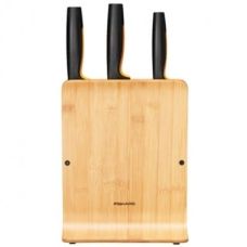 Набор кухонных ножей с бамбуковым блоком Fiskars Functional Form ™ 3 шт (1057553)