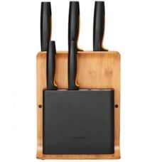 Набор кухонных ножей с бамбуковым блоком Fiskars Functional Form ™ 5 шт (1057552)