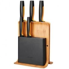 Набор кухонных ножей с бамбуковым блоком Fiskars Functional Form ™ 5 шт (1057552)