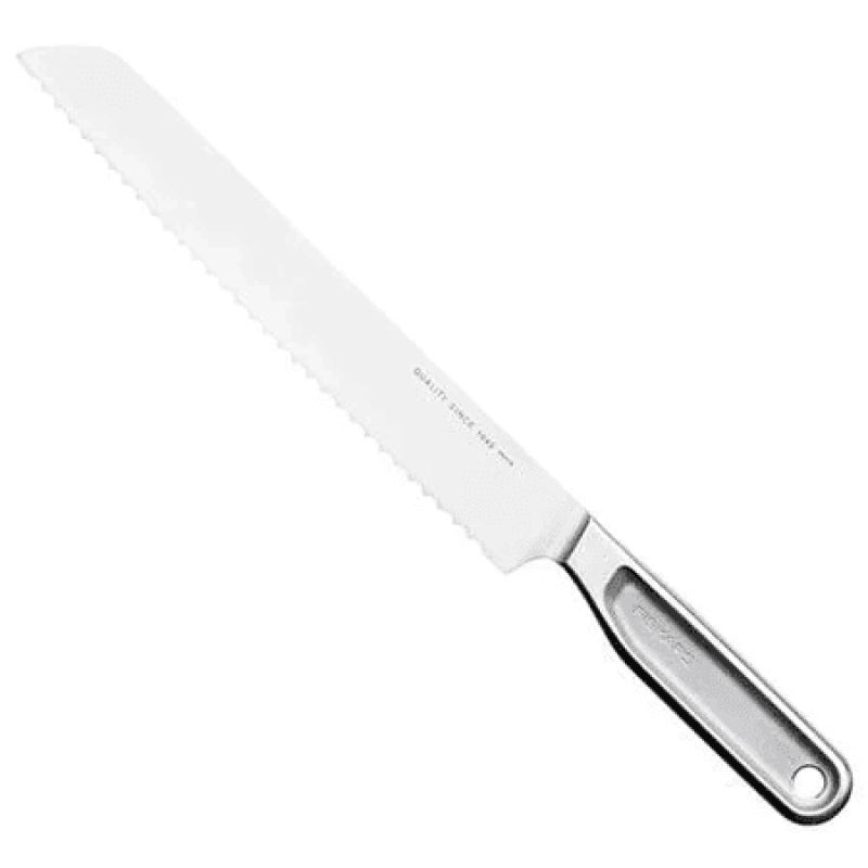 Нож для хлеба Fiskars All Steel, 22 см, серебристый (1062883)