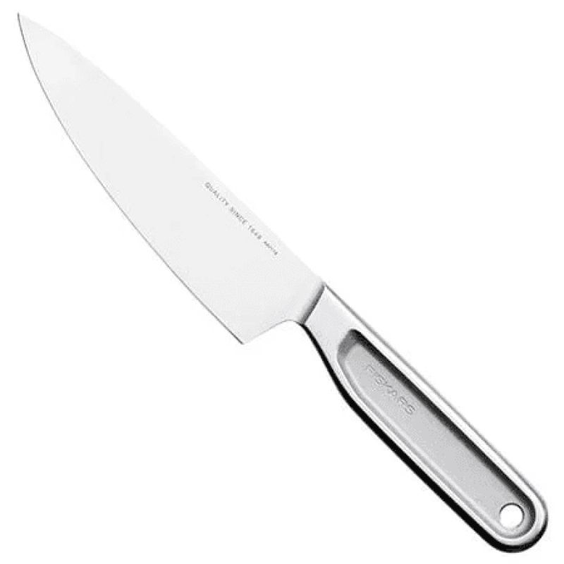 Нож шеф-повара Fiskars All Steel, 13 см, серебристый (1062886)