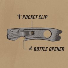 Мультитул брелок открывалка Gerber Chonk Micarta - Graphite 31-004144 (1064440)