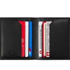 Кредитница Victorinox Trаvel Altius Alox Black, кожа, черная