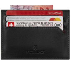 Кредитница Victorinox Travel Altius Alox Slim Black, кожа, черная