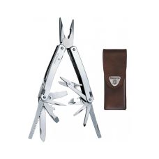 Мультитул Victorinox Swisstool Spirit X 105мм/24функ + коричневий шкіряний чохол
