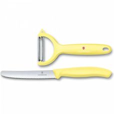 Набор кухонный Victorinox SwissClassic Paring Set с желт. ручкой (нож, овощечистка Tomato and Kiwi), 2 шт, подарочная упаковка