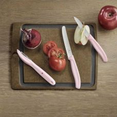 Набір кухонний Victorinox SwissClassic Paring Set з рож. ручкою (ніж, овочечистка Tomato and Kiwi), 2 шт, подарункове пакування