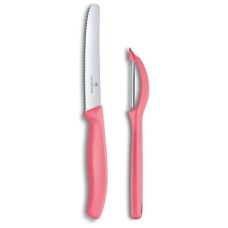 Набор кухонный Victorinox SwissClassic Paring Set с красн. ручкой (нож, овощечистка Universal), 2 шт, подарочная упаковка